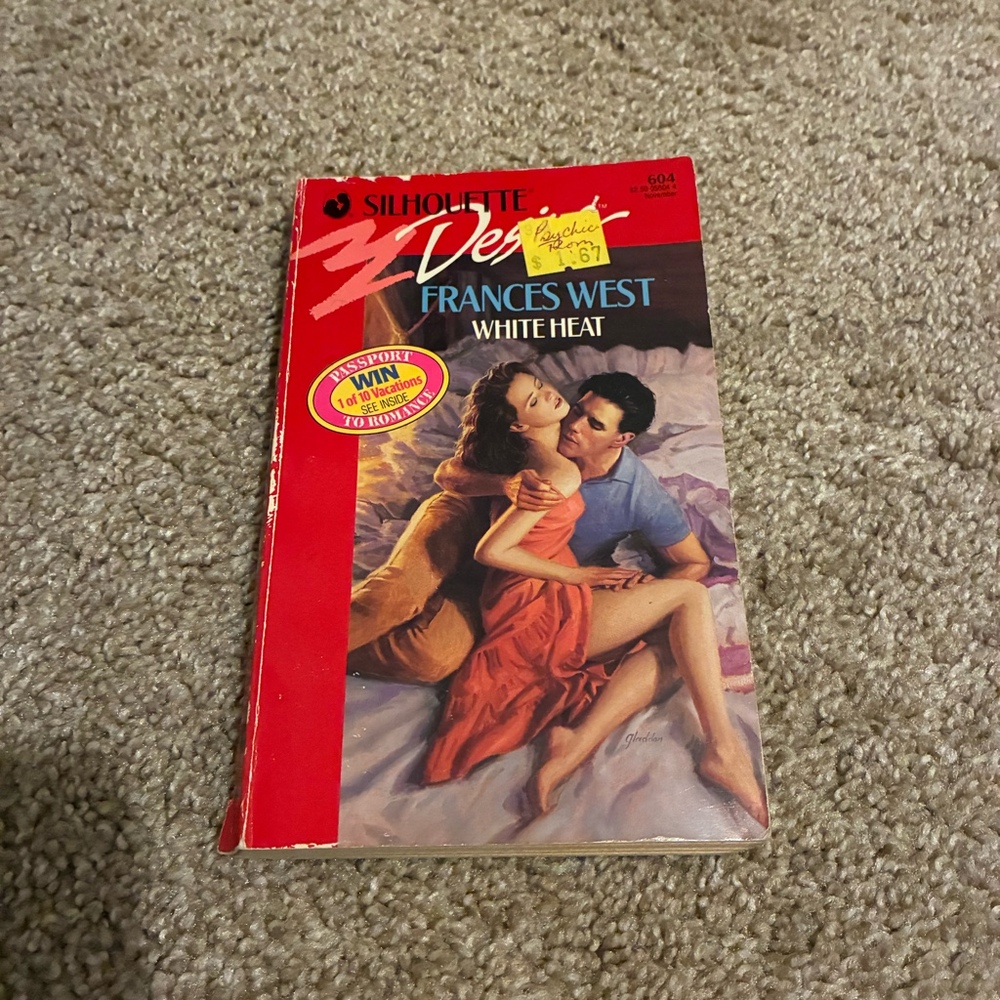 White‎ Heat - Frances West (1990) Silhouette Desire #604 Vintage Romance PB